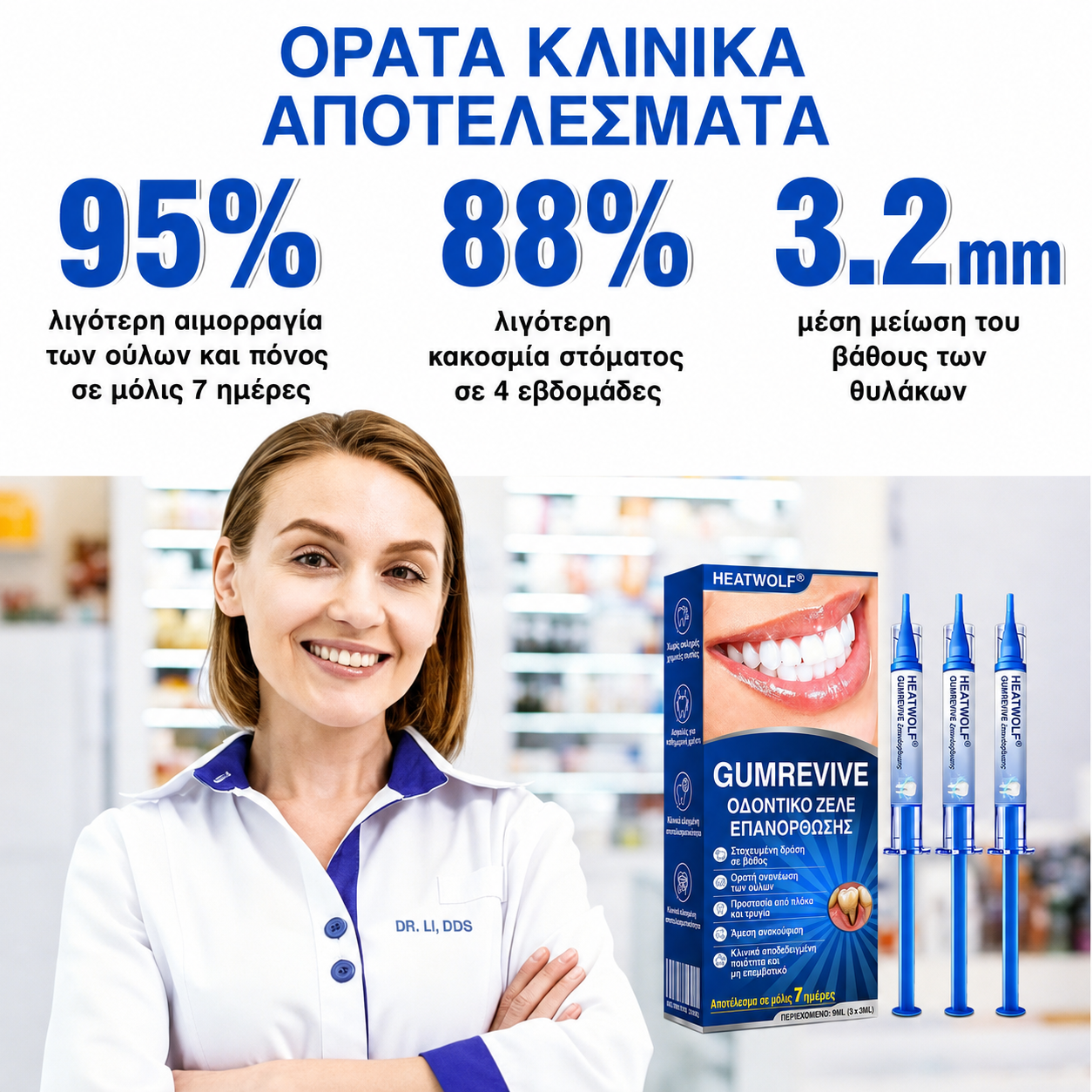 🇬🇷👨‍⚕️✅🦷HEATWOLF® GumRevive Γέλη Επιδιόρθωσης Περιοδοντίτιδας🍿